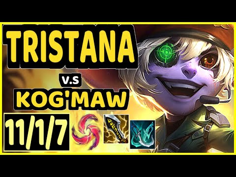 REKKLES (TRISTANA) vs KOG'MAW - 11/1/7 KDA BOTTOM ADC GAMEPLAY - EUW Ranked GRANDMASTER