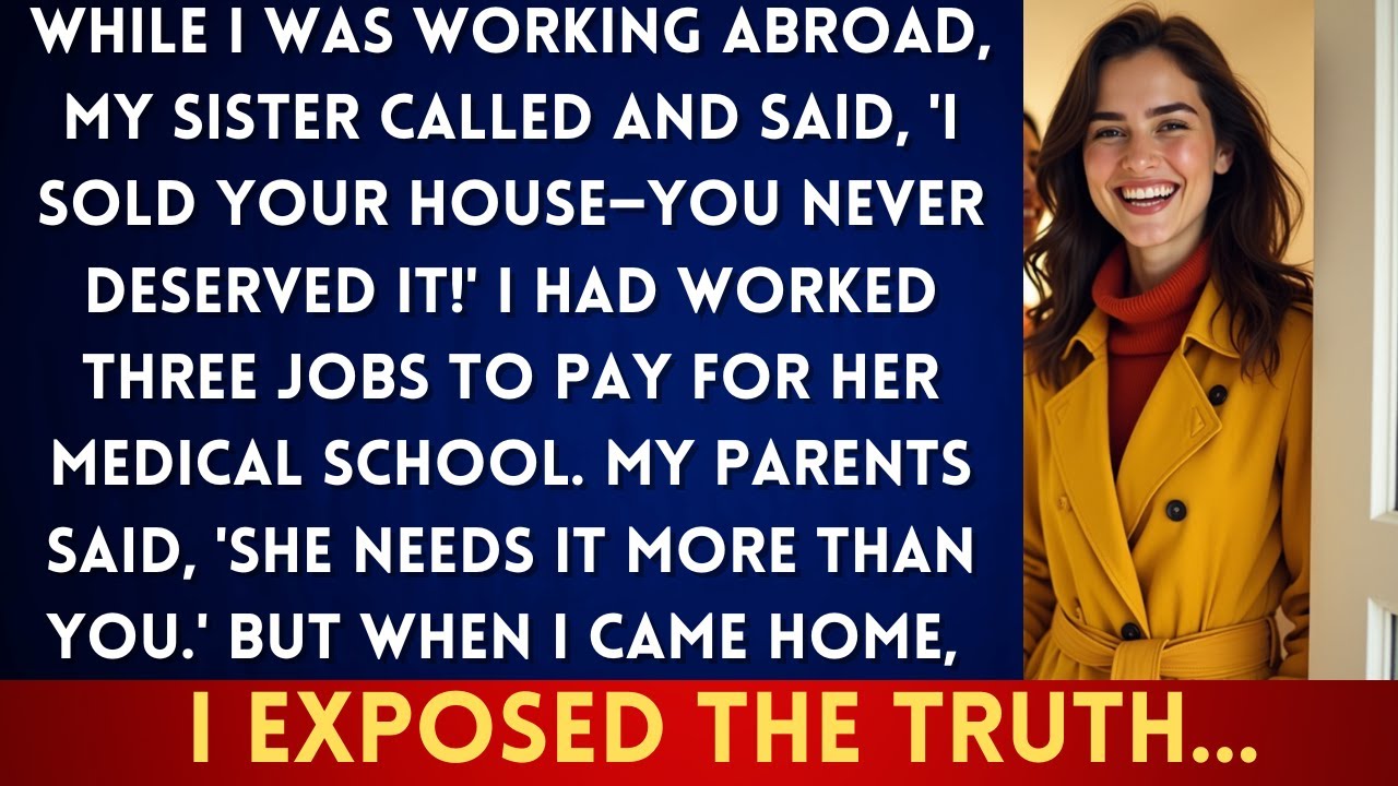 I Paid for My Sister's College, Only for Her to Try and Sell My House While I Was Gone...