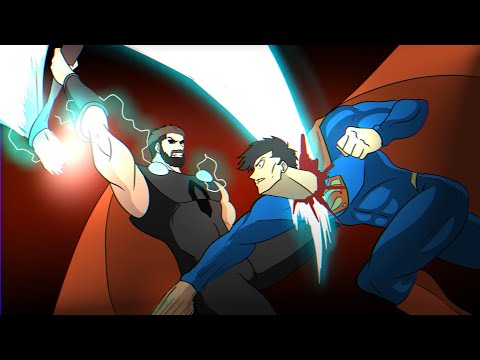 Superman VS THOR....!! FULL ANIMATED FIGHT !! 