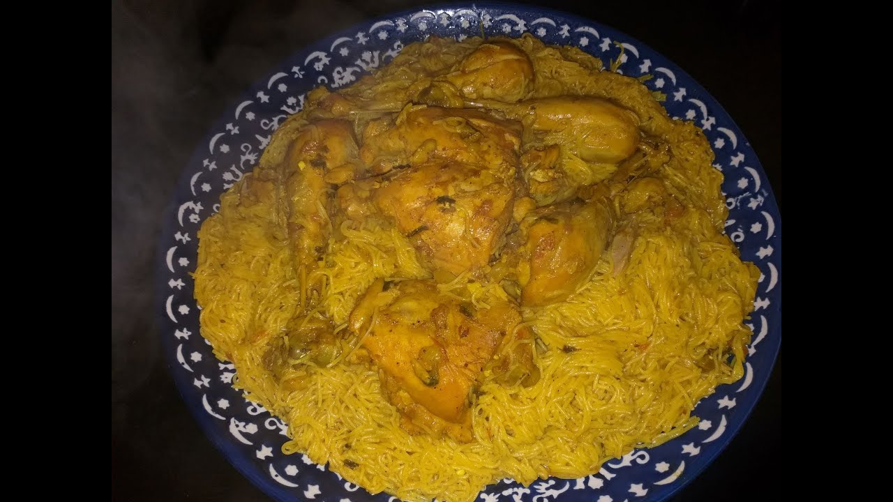 Recette de cheveux d'ange au poulet (Sfah)