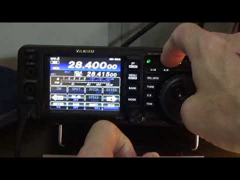 Demonstration Split Operations with the Yaesu FT991A radio, also showed using  WIDTH feature