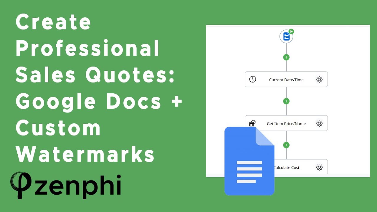 Generate PDF Sales Quotes with Google Docs Template and Custom Watermarks