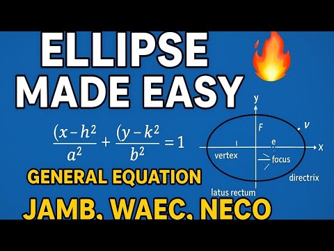 Ellipse Made Easy: Concepts, Key Formulas & Solved Examples for JAMB, WAEC, NECO, IIT-JEE, SAT, GRE