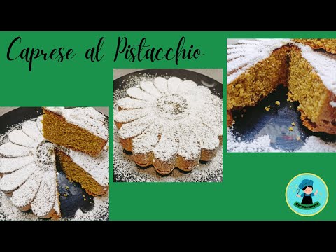 Caprese al pistacchio. Dolce veloce Gluten Free