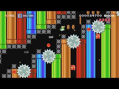 夜空を舞う砲台を使ったダッシュ半自動【KeepRun→+Y】 by なんかあきた - Super Mario Maker 2 - No Commentary 1by