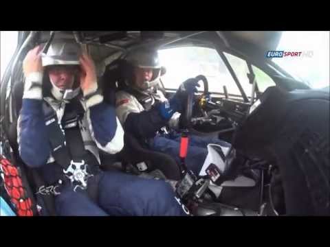SEAJETS ACROPOLIS RALLY 2015-Peugeot car crash-camera in car...