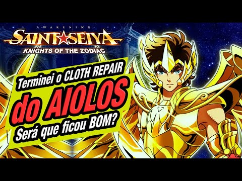 Ativei o CLOTH REPAIR do AIOLOS de SAGITÁRIO! GAMEPLAY no Duelos Galáticos Saint Seiya Awakening CDZ
