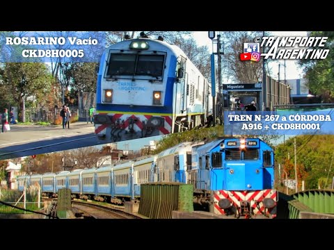 ¡Tren N°267 a CÓRDOBA con la A916 del ROCA + Vacío del ROSARINO con CKD8H0005! - 28/08/25