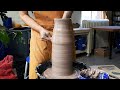 Coil Building And Throwing A Tall Vase On The Pottery Wheel