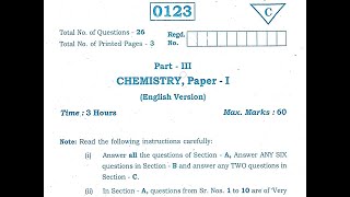 Download Lagu TS Inter 1st Year Chemistry (EM) 2021, 2020, 2019, 2018, 2017, 2016 2015 Question Paper public exams Thumbnail