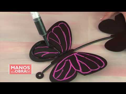ManosalaObraTv 2019 Programa 63   Marcadores Acrílicos   Mariposa  Mosaiquismo   Luminaria en Fibro