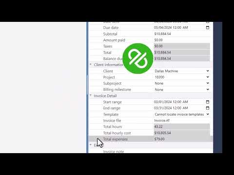 Preparing time and materials data in Standard Time® for QuickBooks export