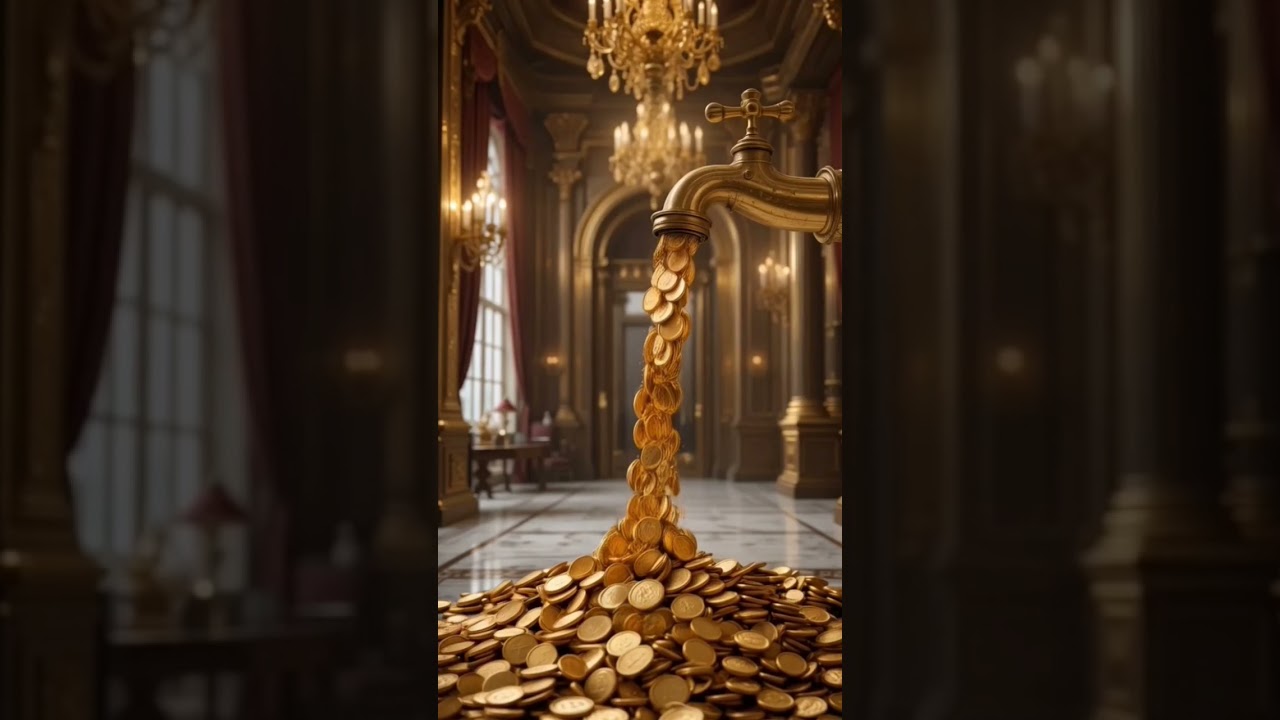 Gold Coins from a Tap?💰 Unlimited Wealth #shorts #trendingshorts #lottery