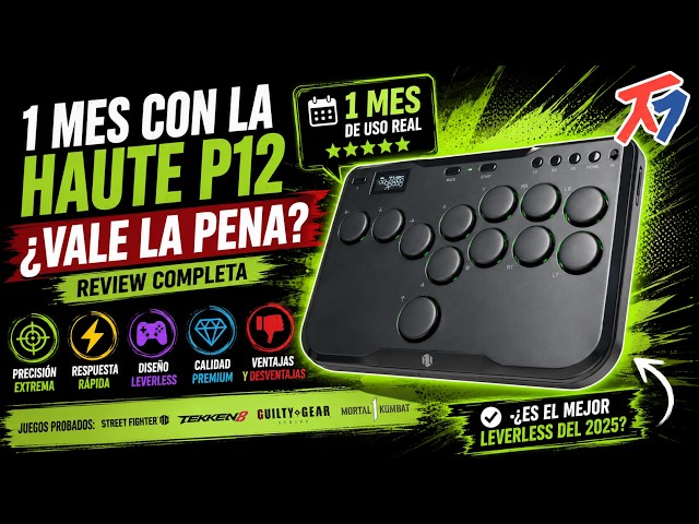 Vídeo relacionado con JZW-Shop Arcade Fight Stick, P12 Mando de Arcade Controlador Teclado sin palanca Joystick Juegos de lucha para Ps4 /PS3/PC/Steam Deck/NS Switch (P12-EU)