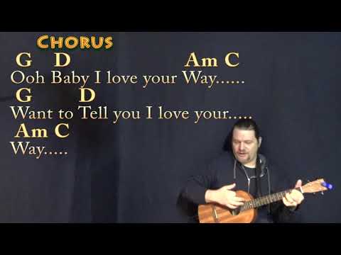 Baby I Love Your Way (Peter Frampton) Bariuke Cover Lesson in G with Chords/Lyrics