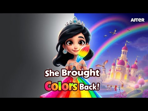 🌈 Princess Dila and the Stolen Colors | Moral Story for Kids ✨