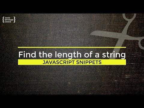 Javascript String Length: How to determine the size of a string Video