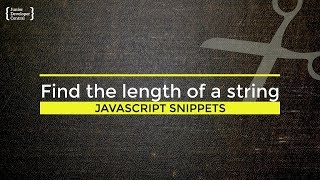 Download the video "Javascript String Length: How to determine the size of a string"