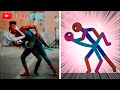 Best Falls Stickman Vs Spiderman Stickman Dismounting Funny Moments 17