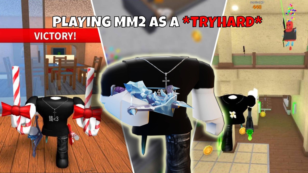 PLAYING MM2 AS A *TRYHARD* (Murder Mystery 2)