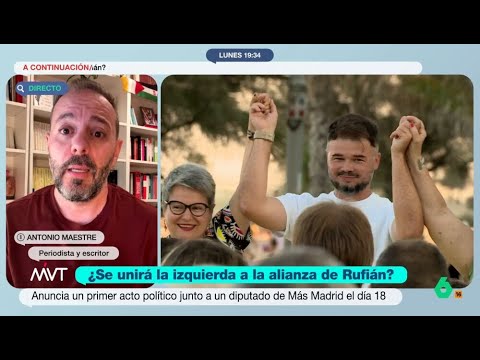 Antonio Maestre cree que la alianza de izquierdas de Rufián "tiene poco recorrido" - Más Vale Tarde