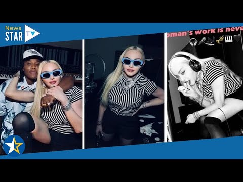 ‘Woman’s work never done’ Madonna, 63, sucks thumb and sits on pal's lap in ageless pics