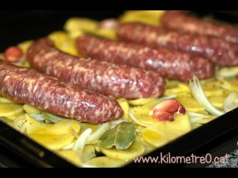 Butifarra al horno con patatas / Recetas de cocina