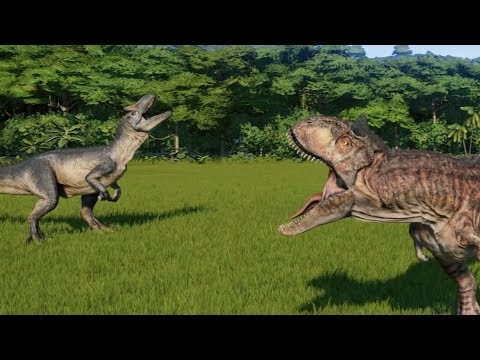 Carnotaurus VS Allosaurus - Jurassic World Evolution