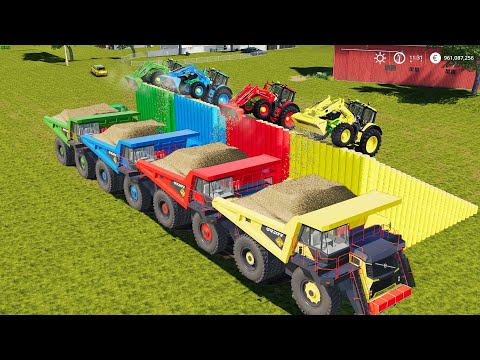 RAMP OF COLORS ! SUGARCANE LOADING with LOADER WOOD RAMP ! MEGA VOLVO TRUCKS ! Farming Simulator 19