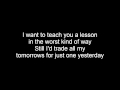 Fall Out Boy - Just One Yesterday Lyrics