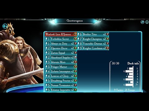 Th-MEME Deck 50: "Questravaganza" (Lion El'Jonson ) - Horus Heresy Legions