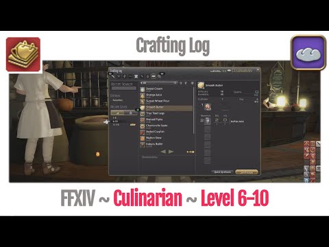 FFXIV Culinarian Crafting Log Level 6-10 - A Realm Reborn