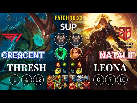 T1 Crescent Thresh vs SB Natalie Leona Sup - KR Patch 10.23