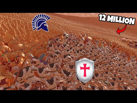 12 Million SPARTANS and CRUSADER KNIGHTS Arena Battle! - Ultimate Epic Battle Simulator 2 UEBS 2