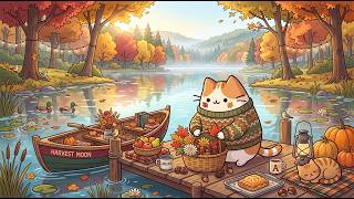 Mochi Cat Autumn Harvest | Calm Lofi Beats for Work & Relax | Feel Cozy Inside
