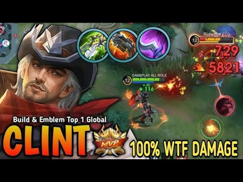 SUPREME CLINT FULL DAMAGE 1 HIT BUILD IS FINALLY HERE!!🔥 (101% BROKEN!) - CLINT BEST BUILD2025#mlbb