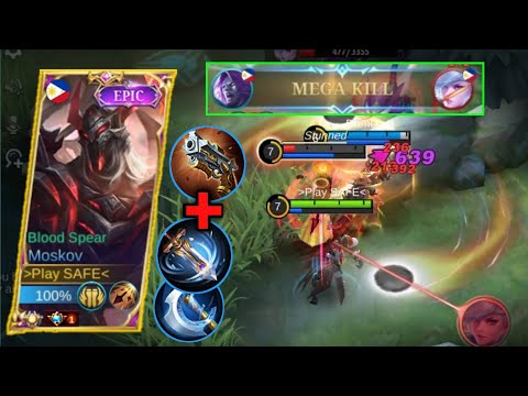 MOSKOV DAMAGE HACK BUILD! (TRY THIS FULL CRITICAL BUILD) MOSKOV BEST BUILD AND EMBLEM SET 2022~MLBB