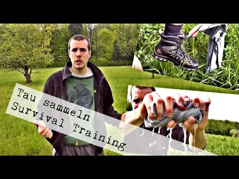 Collecting rainwater / Collecting dew, finding drinking water / Survival training