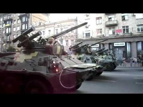 Ukraine, 2018. Military parade repetition. Uncut.