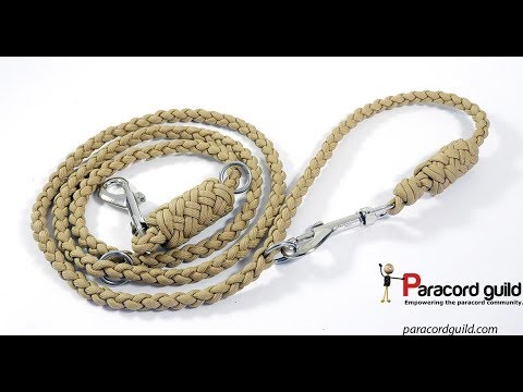 Adjustable paracord dog leash