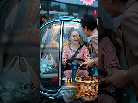 xe đẩy của bà biến thành ô tô.