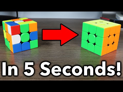 Part of a video titled How to ACTUALLY Solve A Rubik's Cube In 5 Seconds - YouTube