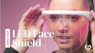 LED Face Shield & Rose Quartz Eye Mask Set