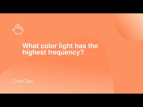 YouTube video about: Which of these will reflect light with the highest frequency?