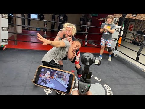 Enzo Amore training with KC Navarro and Brian Pillman Jr