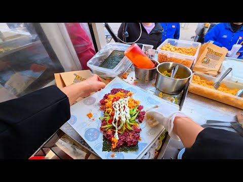 yummy street sticky rice roll/hand pancakes..#satisfyingvideo #streetfood #美食