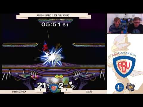 ABU 007 - Mario is Top Tier: TheMickeyNick (Falco) Vs. Sazam (Sheik) - Melee Winners Round 1