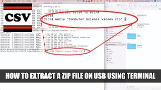 How to EXTRACT a Zip File On USB Using the Terminal Command Prompt - Basic Tutorial | New