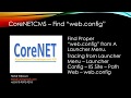 CoreNETCMS How To Find Web Config From Menu In Home