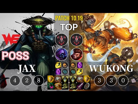 WE Poss Jax vs Wukong Top - KR Patch 10.19